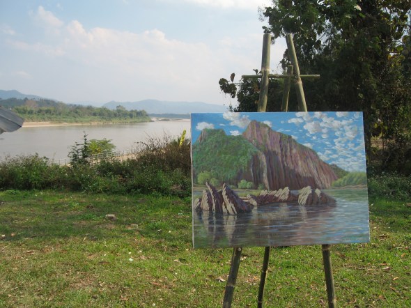 Photograph by Roy Hamric  The Mekong River near Chiang Khong. Laos is on the far shore. 